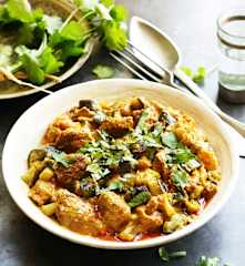 Curry d'agneau aux aubergines