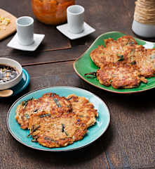 Tortitas de habas de soja (Bindaetteok Jeon) - Corea