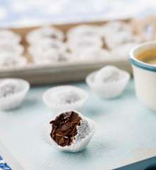 Trufas de chocolate e menta