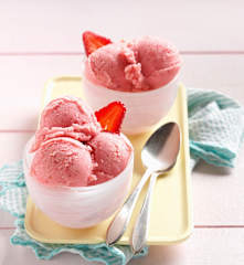 Strawberry Buttermilk Sherbet