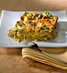 Lasagne mit Spargeln und Pilzen