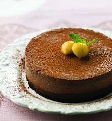 Marquise de castanha e chocolate