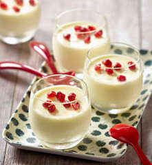 Pannacotta à la coco et à la grenade