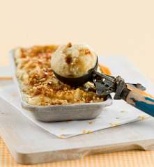 Gelado de pera com praliné