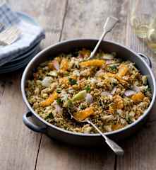 Fennel, freekeh and orange salad