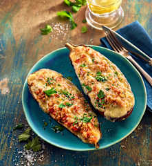 Auberginen-Schiffchen