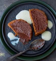 Menu bluffant - Bûche marquise au chocolat et pain d'épices