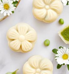 豌豆牛奶桃山皮月饼