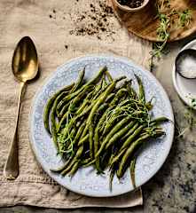 Judías verdes con tomillo al vacío
