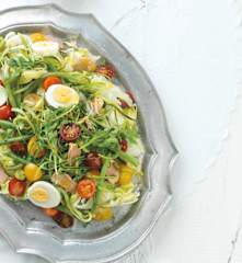 Salada gigante com vinagreta de framboesa e mel