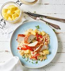Pute auf Ananas-Kraut