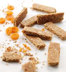 Barras de cereais com alperce