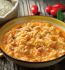 Minestra di riso e ceci