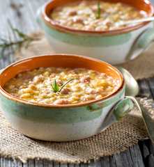 Zuppa d'orzo e fagioli