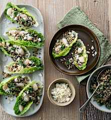 Grain salad lettuce cups