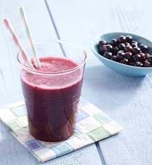 Boisson eau de coco et cassis