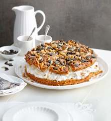 Apfeltorte mit Florentiner-Deckel