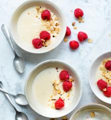 Crémeux citron et framboises