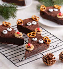 Reniferki z pomarańczowego brownie