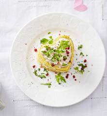 Cuori di omelette tonno e formaggio