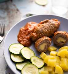 Rollitos de ternera a la pizzaiola