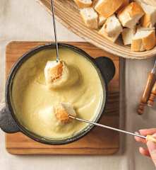 Veganes Käsefondue