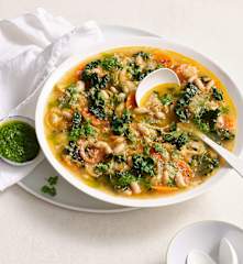 Hearty minestrone with herb gremolata