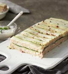 Pastel de calabacín y bonito
