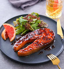 葡柚照燒鮭魚