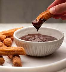 Churros with Chocolate Coconut Ganache