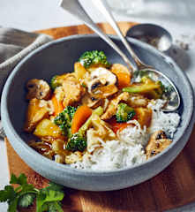 Curryhähnchen süß-sauer