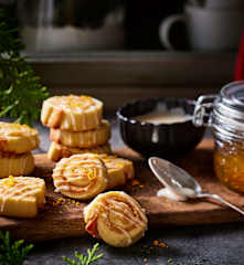 Orangen-Marzipan-Plätzchen