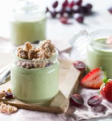 Yogur de té matcha