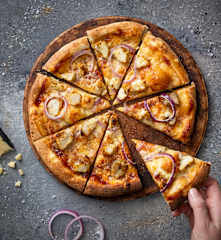 BBQ chicken pizza