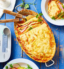 Lasagne z cukinii i szynki (bez glutenu)