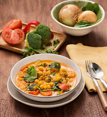 Curry de garbanzos y verduras