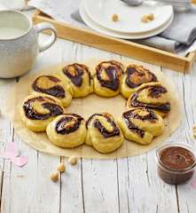 Coroncine di pan brioches alla crema gianduia