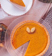 Crostata con crema di zucca