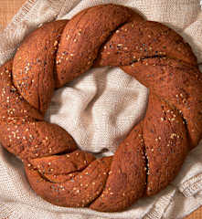 Soy bread with seeds