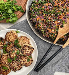 Turkey rissoles and kale slaw