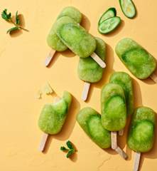 Gin and cucumber icy poles