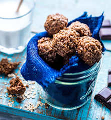 Energy balls aux flocons d'avoine et chocolat