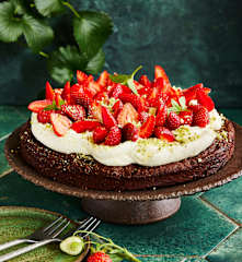 Erdbeer-Brownie-Kuchen