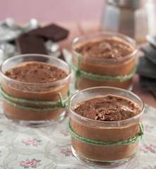 Mousse de chocolate y café