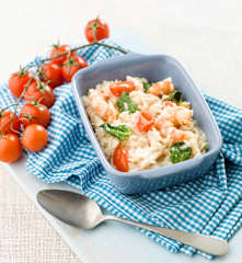 Arroz de peixe com espinafres e limão