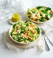 Chicken and avocado risoni salad