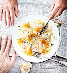 Carpaccio de saint-jacques aux agrumes