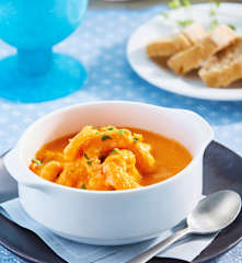 Camarones en salsa de pimientos