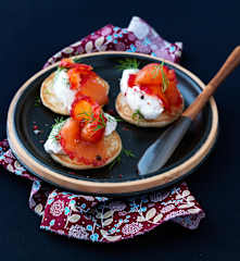 Gravlax de saumon à la betterave