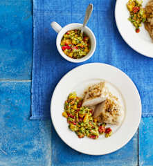 Hähnchen mit Avocadosalsa